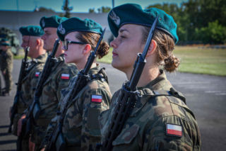 Przysięga wojskowa w 10. Wrocławskiej Brygadzie Łączności.