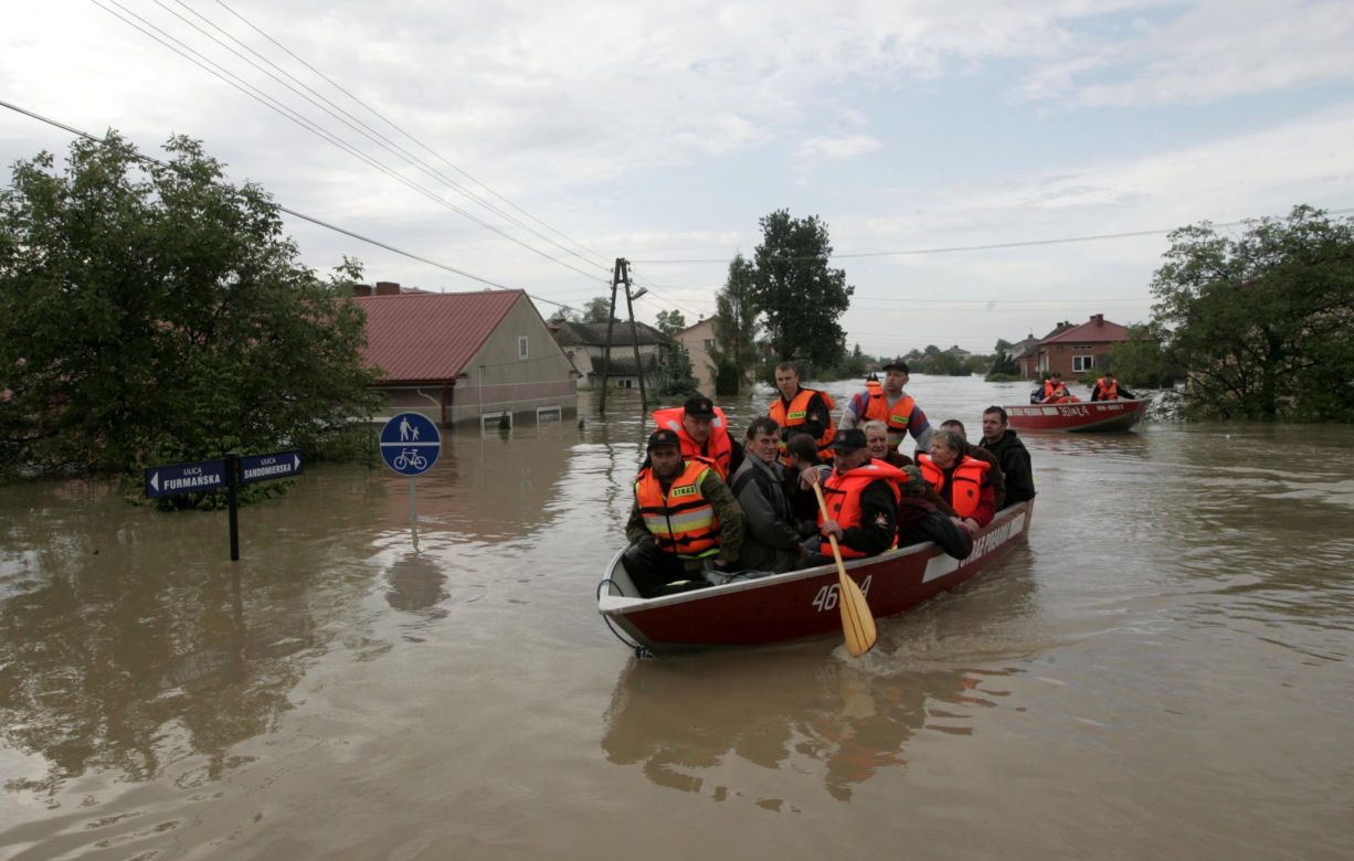 	Powódź, podkarpacie - powiat tarnobrzeski, Sokolniki, Trześń