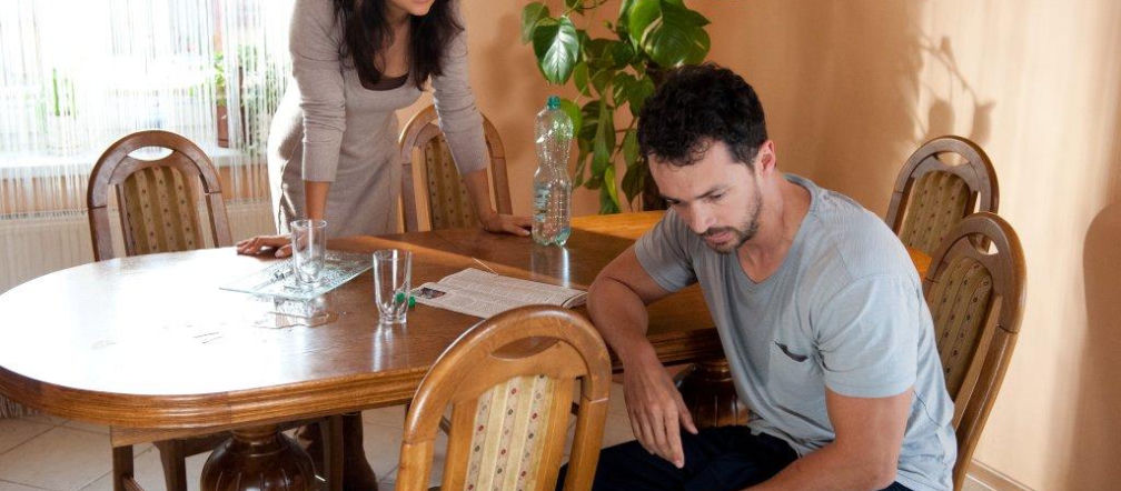Na Wspólnej. Marta (Joanna Jabłczyńska), Paweł (Rafał Cieszyński)