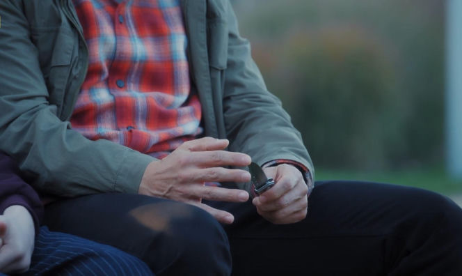 M jak miłość odc. 1921. Franek (Jarosław Śmigielski), jego ojczym (Marcin Sitek)