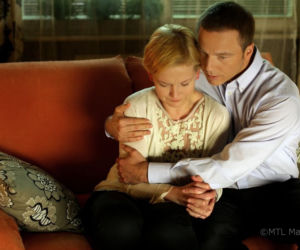 M jak miłość. Marta (Dominika Ostałowska) i Andrzej (Krystian Wieczorek)