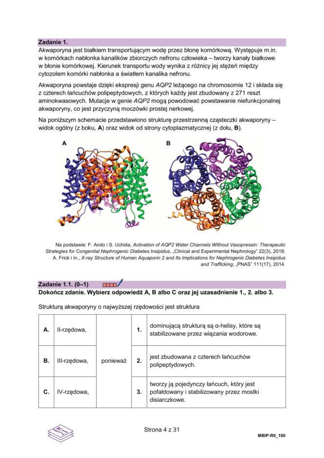 Arkusze matura próbna z biologii 14.01.2026