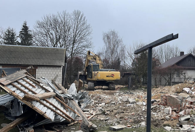 Odbudowa domu w Wyrykach Woli pod Włodawą