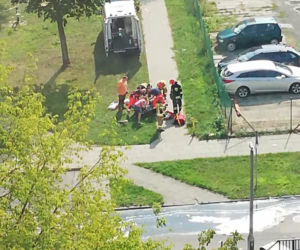 Wybuch samochodu na Bemowie