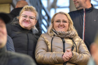 PRES Grupa Dewloperska Toruń - Abramczyk Polonia Bydgoszcz, zdjęcia kibiców i zawodników z pożegnania Adriana Miedzińskiego