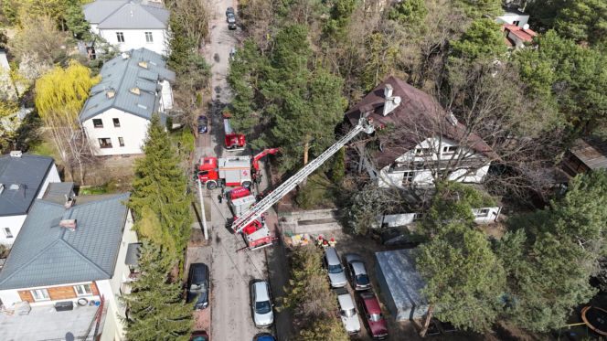 Powalone drzewa i awarie prądu w części województwa