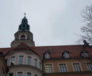 Alpiniści na ratuszu w Olsztynie