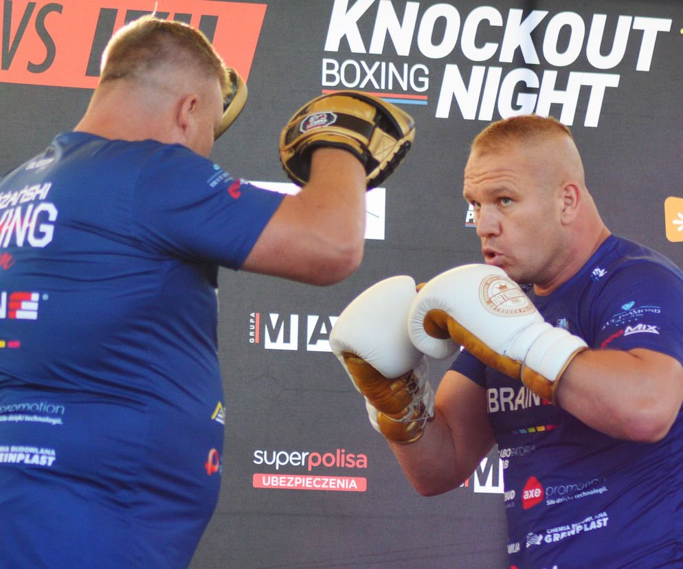 KnockOut Boxing Night 7 w Rzeszowie - trening medialny (Łukasz Różański)