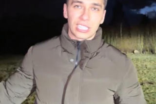 Friz z córką na straszeniu dzików