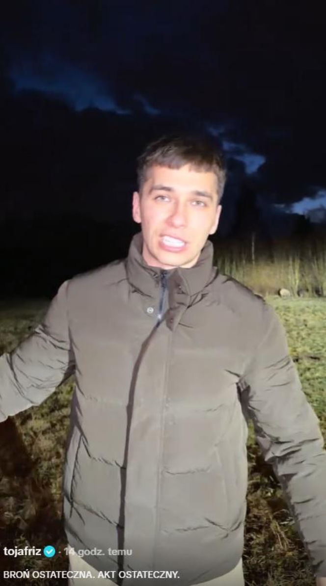 Friz z córką na straszeniu dzików