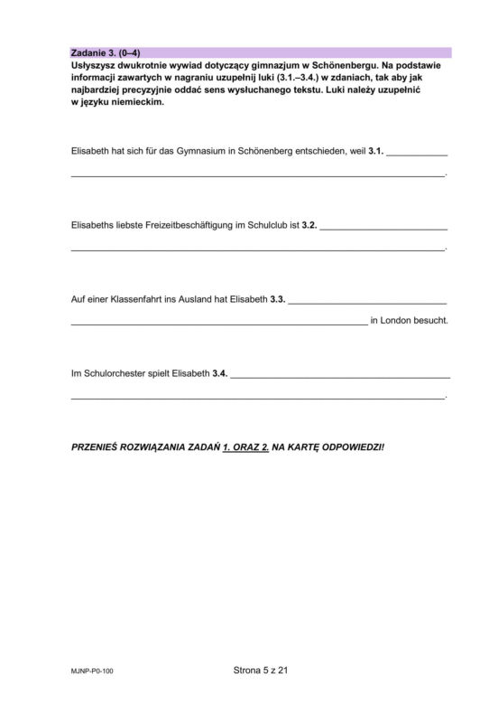 Matura 2026 z NIEMIECKIEGO: arkusze CKE, poziom podstawowy [Formuła 2023] 06.05.2026