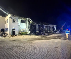 Pożar hali magazynowej w Mszanie Dolnej