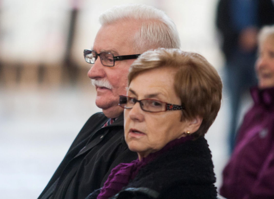 Lech Wałęsa z żoną Danutą