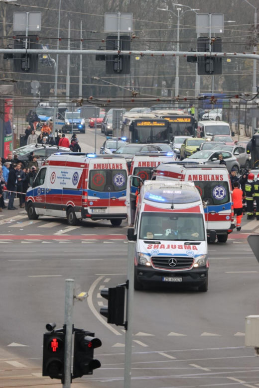 Wypadek na placu Rodła w Szczecinie