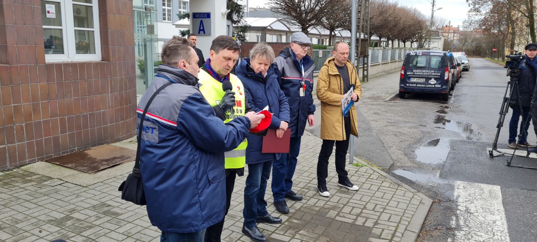 Protest pracowników wodociągowych w Poznaniu