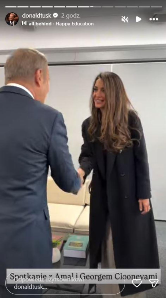 Amal Clooney, George Clooney, Donald Tusk