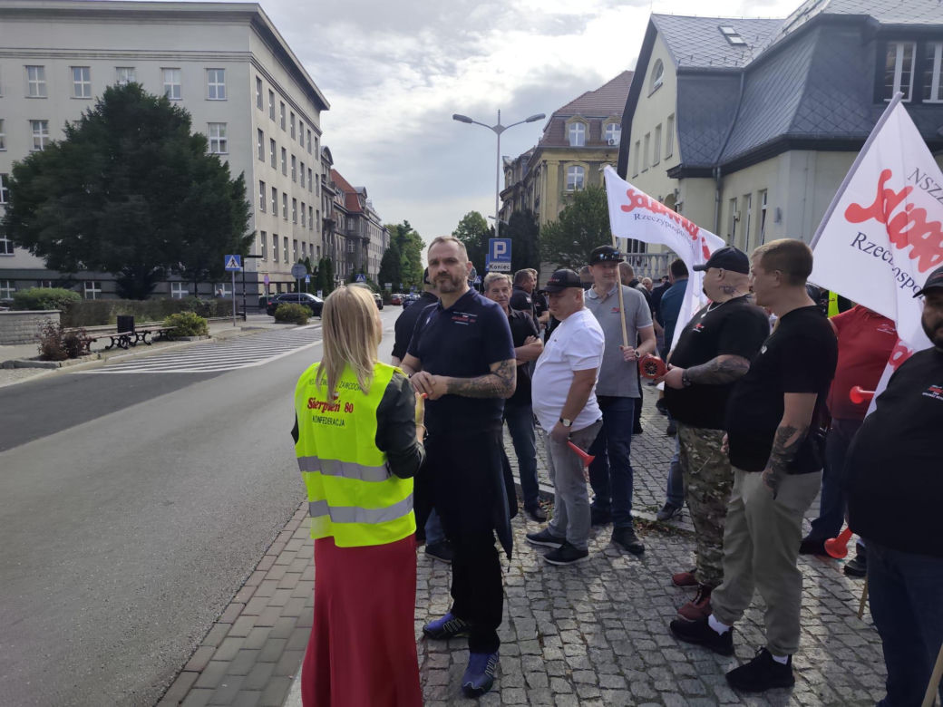 Protest górników i hutników