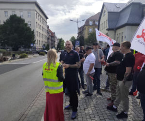 Protest górników i hutników