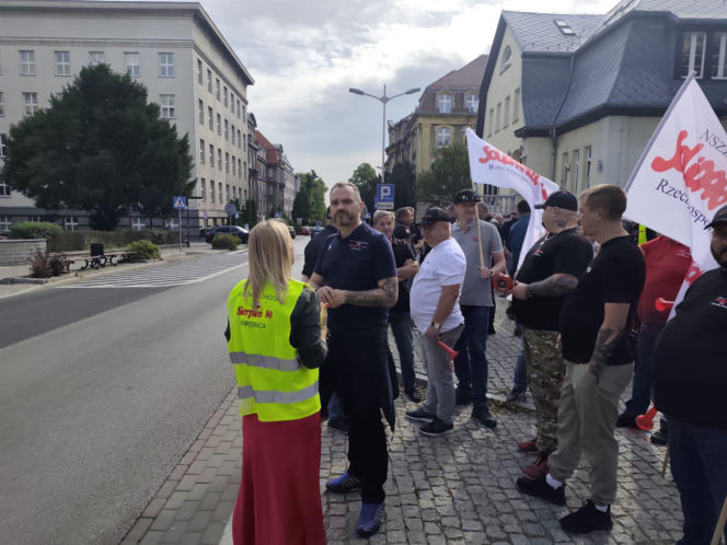 Protest górników i hutników