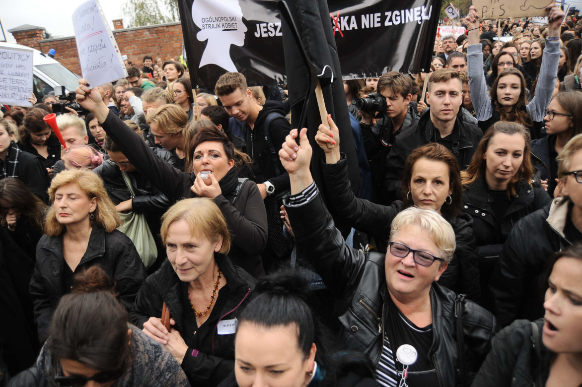 CZARNY PROTEST W WARSZAWIE.