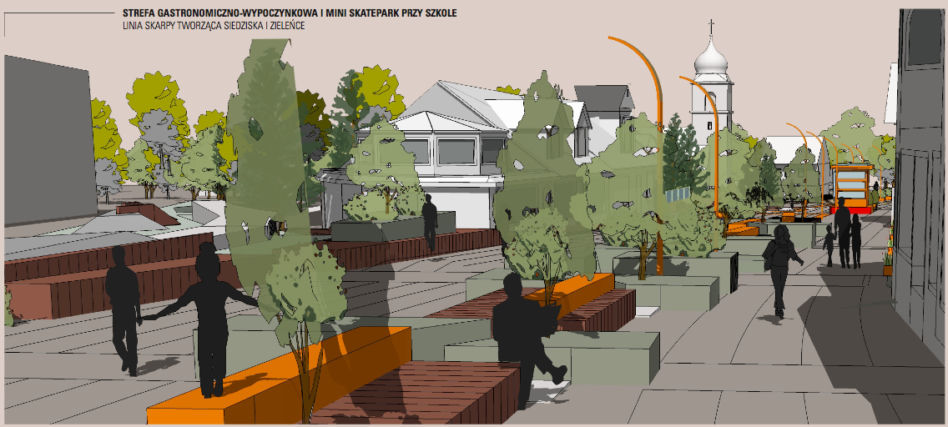Skatepark przy szkole - jeden z elementów nowego założenia. Władze Karpacza chciałyby, by projekt techniczny nowego deptaka powstał jeszcze w 2013 roku