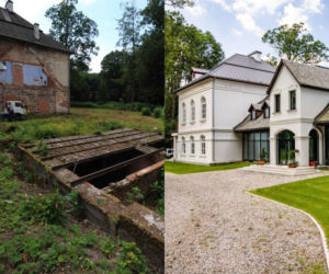 Ząb czasu zjadł drewno, więc odbudowali dwór ze szkła. Sieciechowice
