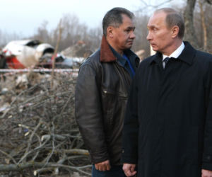 Putin na miejscu katastrofy w Smoleńsku 