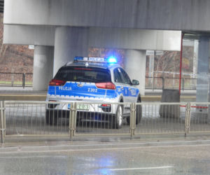 Akcja pirotechników rondo Starzyńskiego