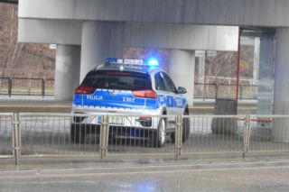 Akcja pirotechników rondo Starzyńskiego