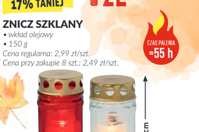 Znicze w Biedronce