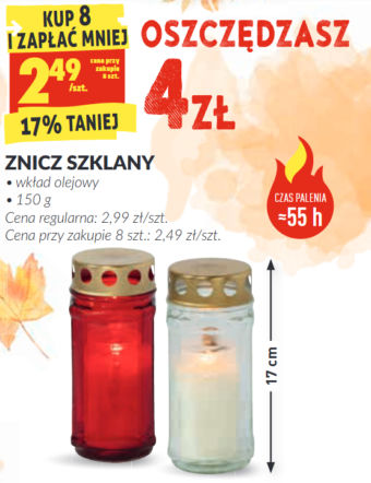 Znicze w Biedronce
