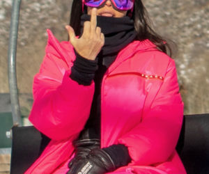 Kim Kardashian w górach