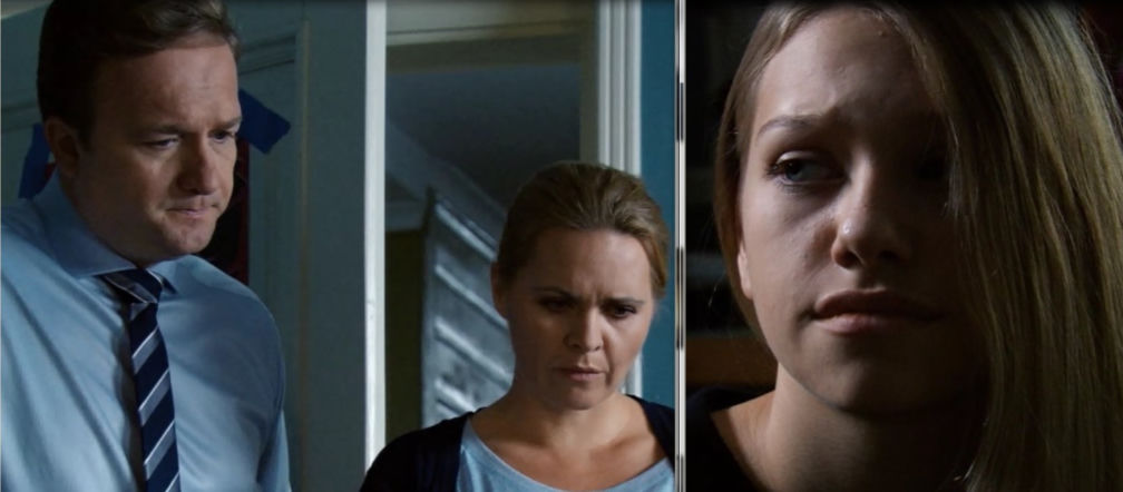 Przyjaciółki 6 sezon odc. 71. Anka (Magdalena Stużyńska), Paweł (Bartek Kasprzykowski), Julka (Nicole Bogdanowicz)