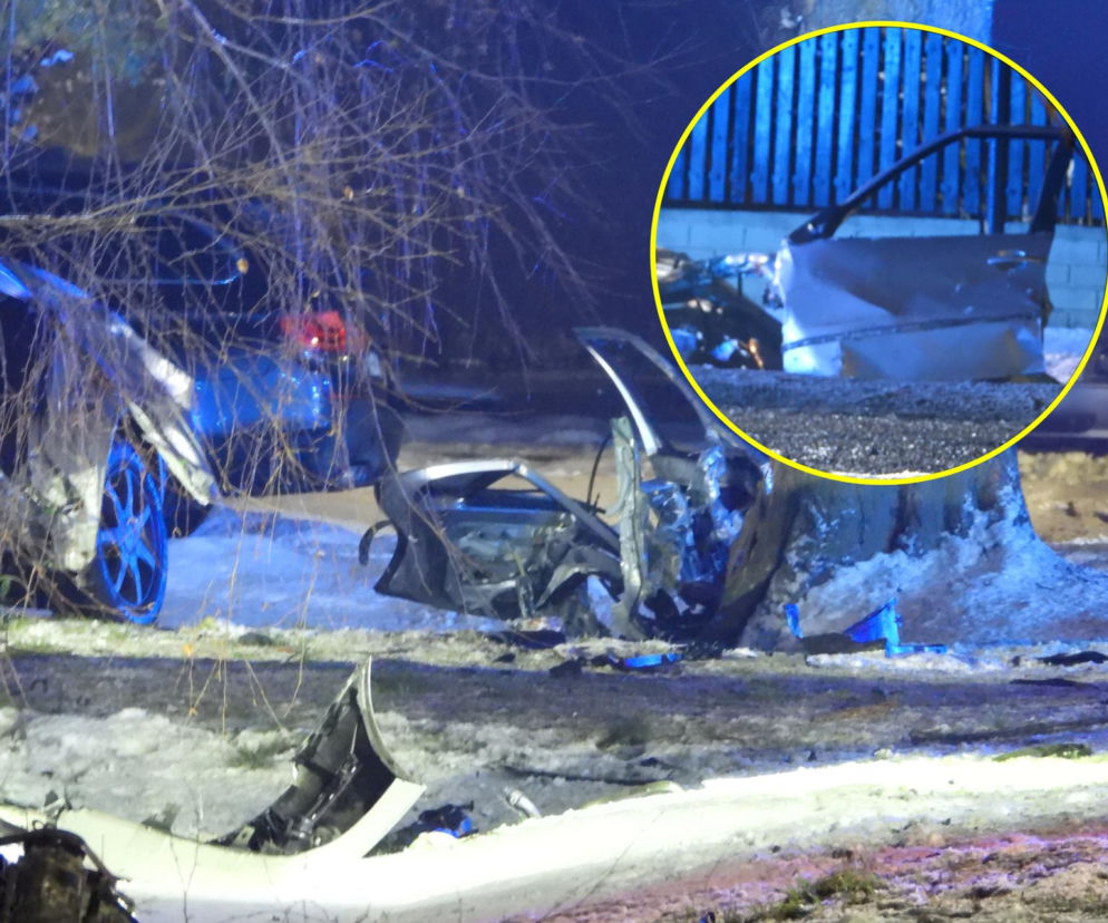 Uciekał seatem przed policją. Gonili go przez dwa powiaty. Zginął na drzewie