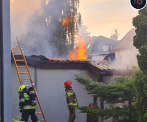 Pożar domu w Józefosławiu