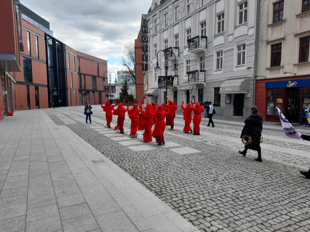 PRZERAŻAJĄCA manifestacja w centrum miasta! Milczący protest przypomniał o masowym wymieraniu [ZDJĘCIA]