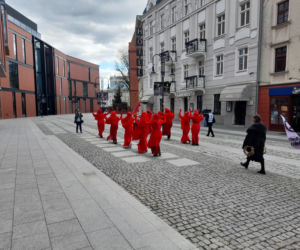 PRZERAŻAJĄCA manifestacja w centrum miasta! Milczący protest przypomniał o masowym wymieraniu [ZDJĘCIA]