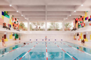 Wizualizacja basenu na osiedlu Hudson Mosaic