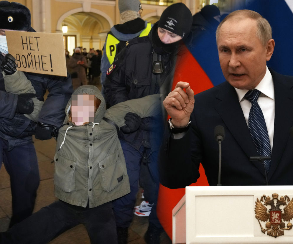 Wojna na Ukrainie - protesty w Moskwie