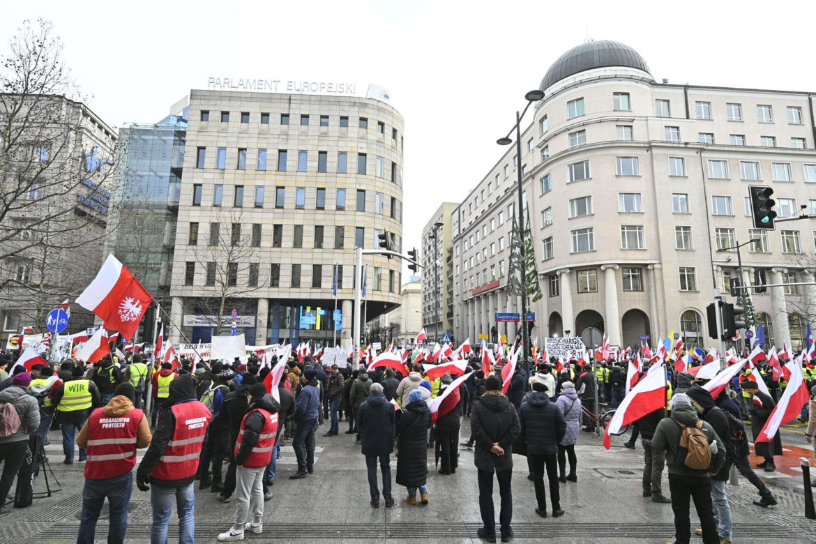 Rolniczy protest w Warszawie