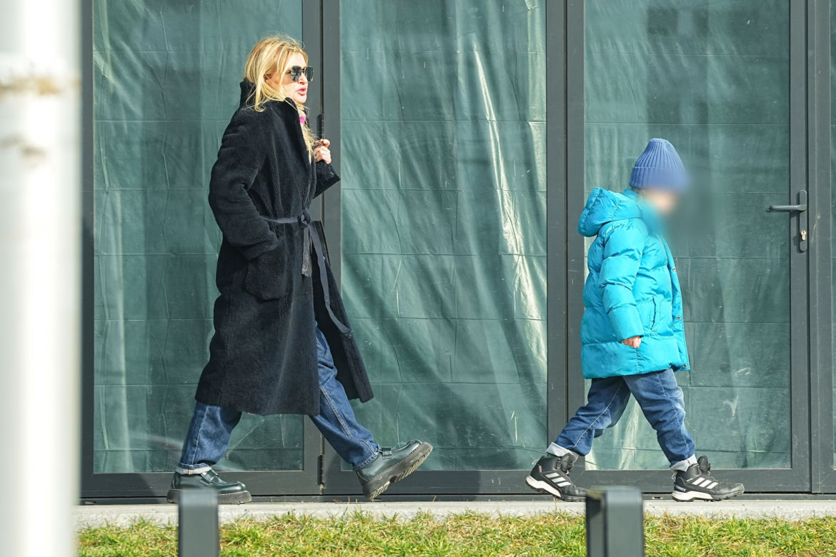 Monika Olejnik z wnukiem