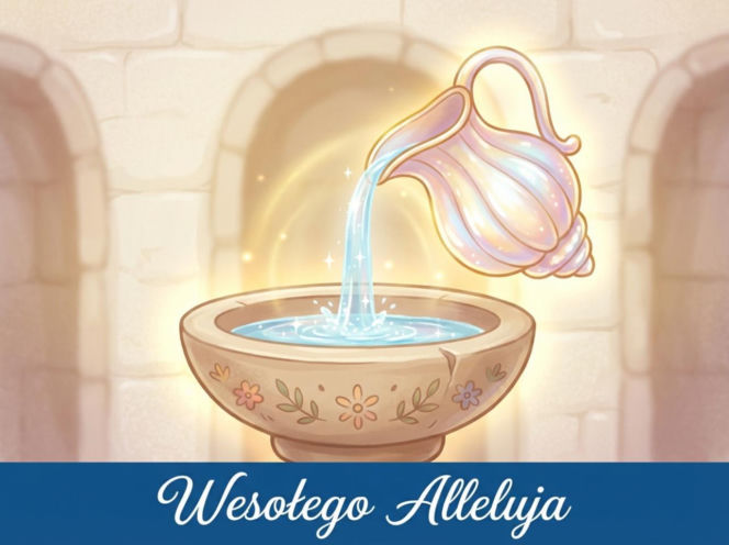 Religijna kartka na Wielkanoc