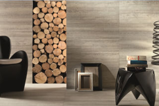Styl industrialny w salonie, czyli atak płytek ceramicznych na salony. Podoba Wam się?