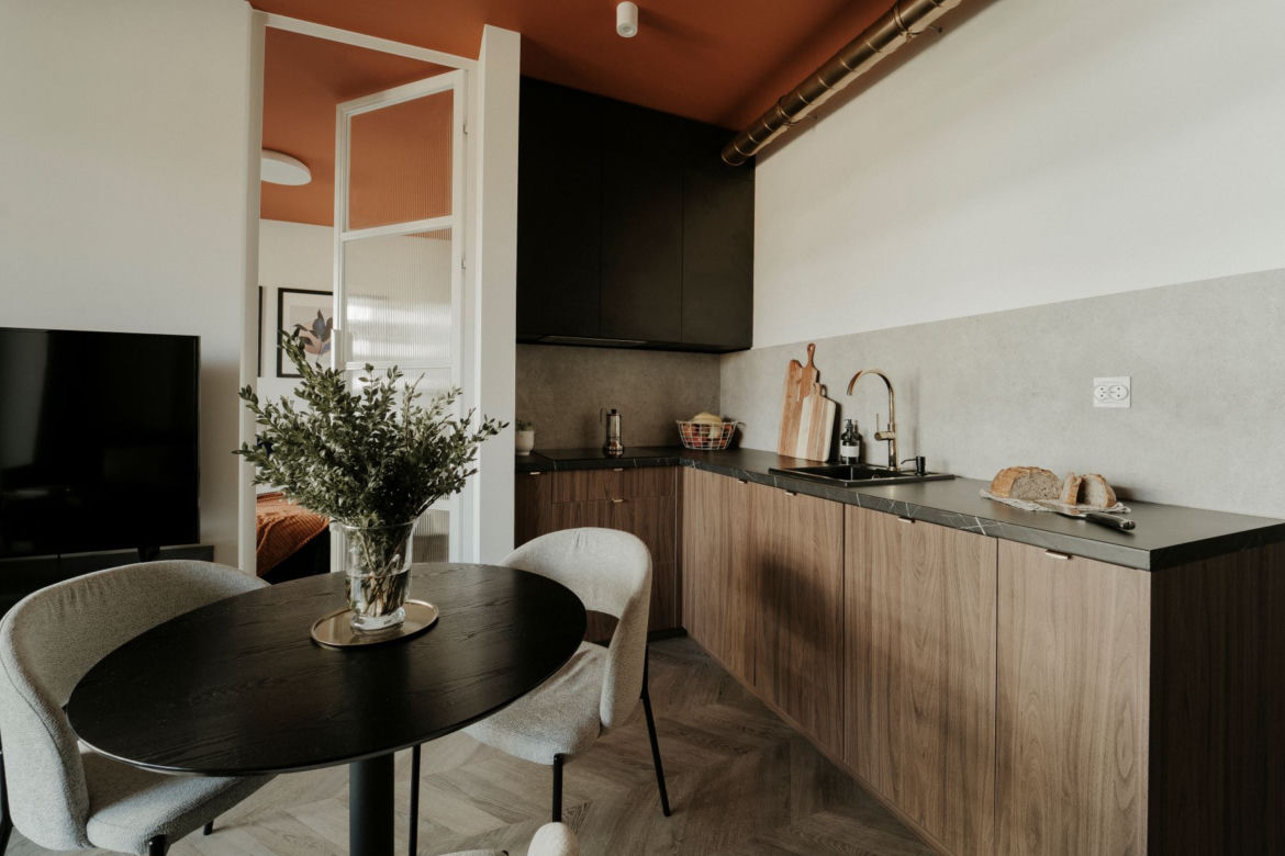 Salon z aneksem kuchennym