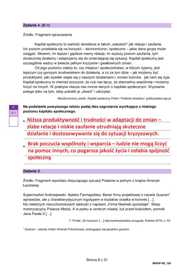 Matura próbna 2026: WOS rozszerzony - wszystkie odpowiedzi do arkusza CKE 16.01.2026