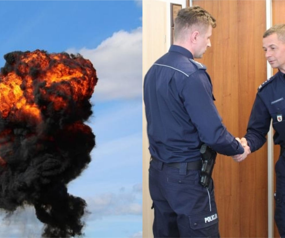 Pożar w Inowrocławiu. Bohaterska akcja policjantów