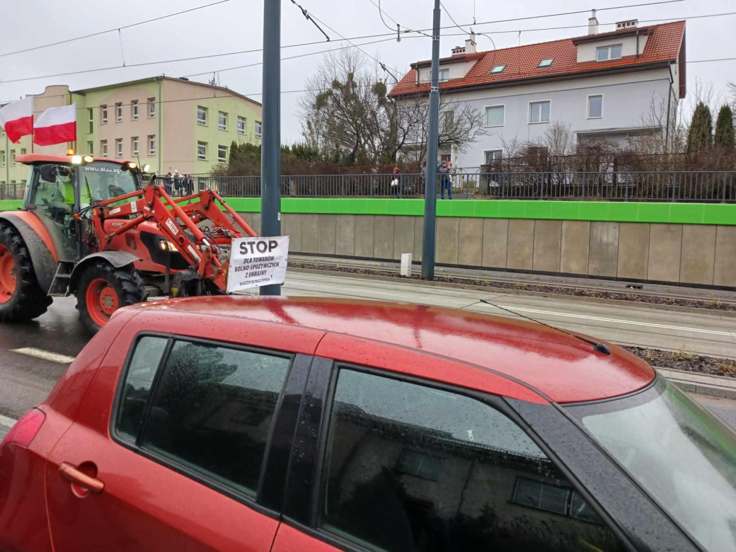 Protest rolników w Olsztynie 20 lutego