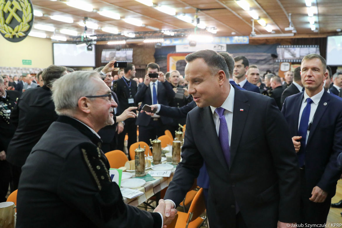 Bełchatów: Prezydent Andrzej Duda z wizytą u górników