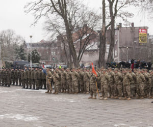 OFICJALNA UROCZYSTOŚĆ POWITANIA WOJSK AMERYKAŃSKICH W ŻAGANIU 