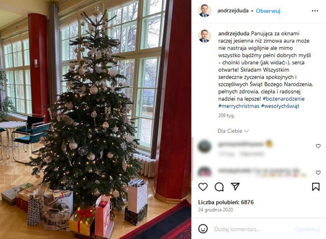 Sylwester z Andrzejem Dudą i Agatą Dudą